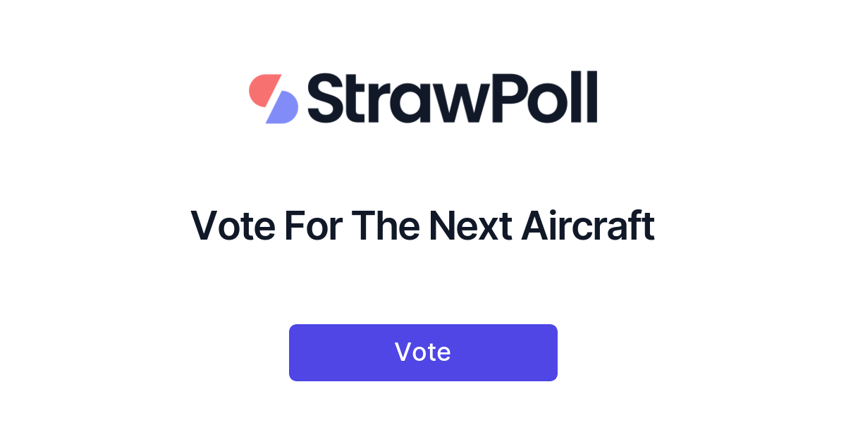 @Polls so PTFS opened a poll about what aircraft to be added