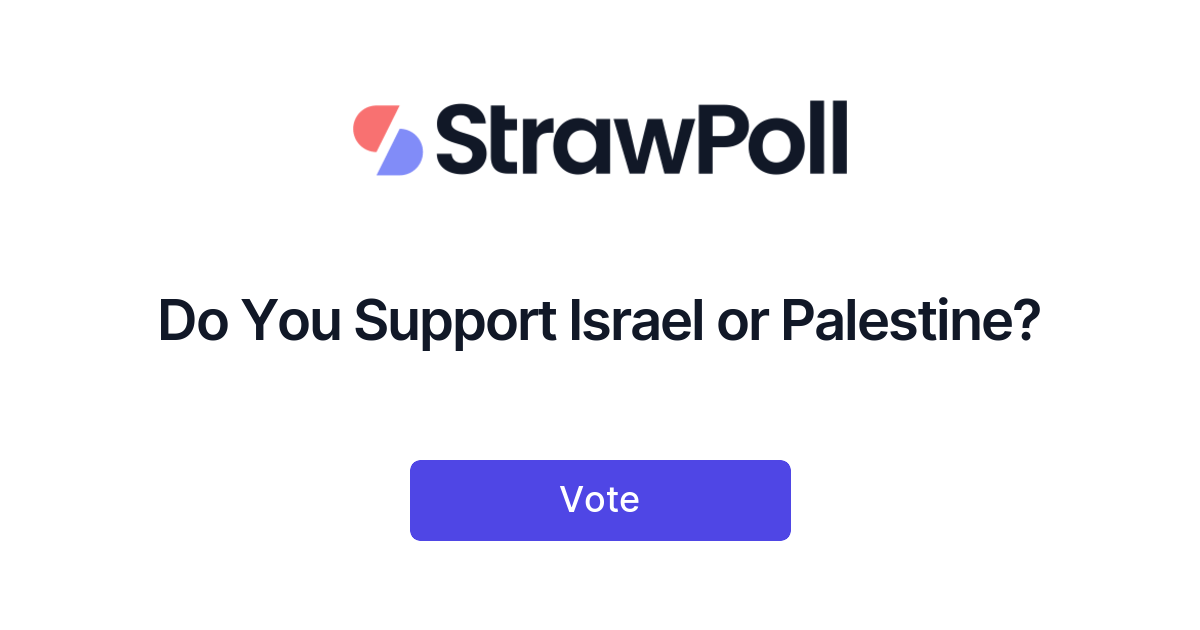Mini Israeli Straw Do You Support Israel or Palestine? - StrawPoll