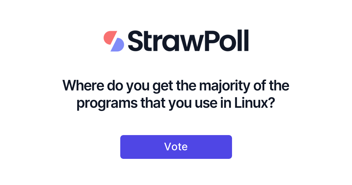 Where Do You Get The Majority Of The Programs That You Use In Linux Where do you get the majority of the programs that you use in linux