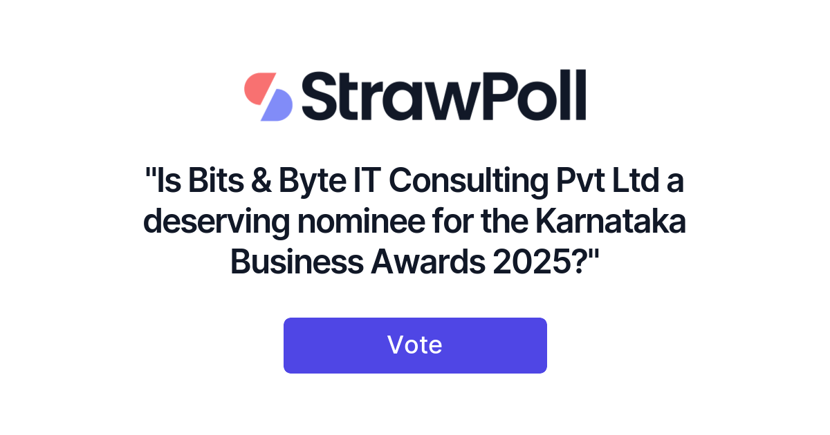 "Is Bits & Byte IT Consulting Pvt Ltd a deserving nominee for the ...