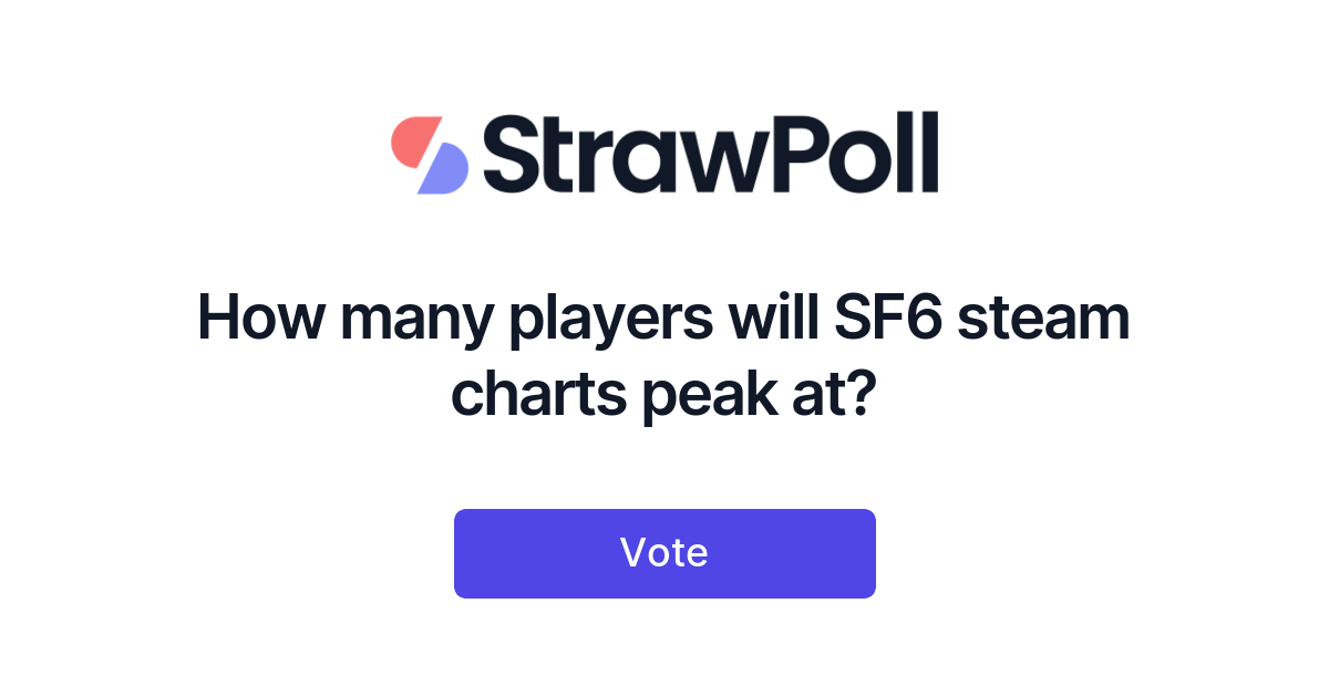 How many players will SF6 steam charts peak a... Online Poll