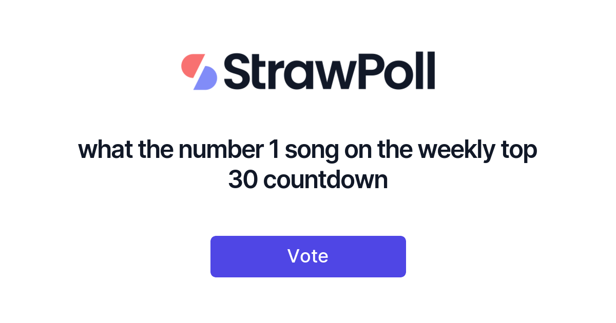 what-the-number-1-song-on-the-weekly-top-30-c-online-poll