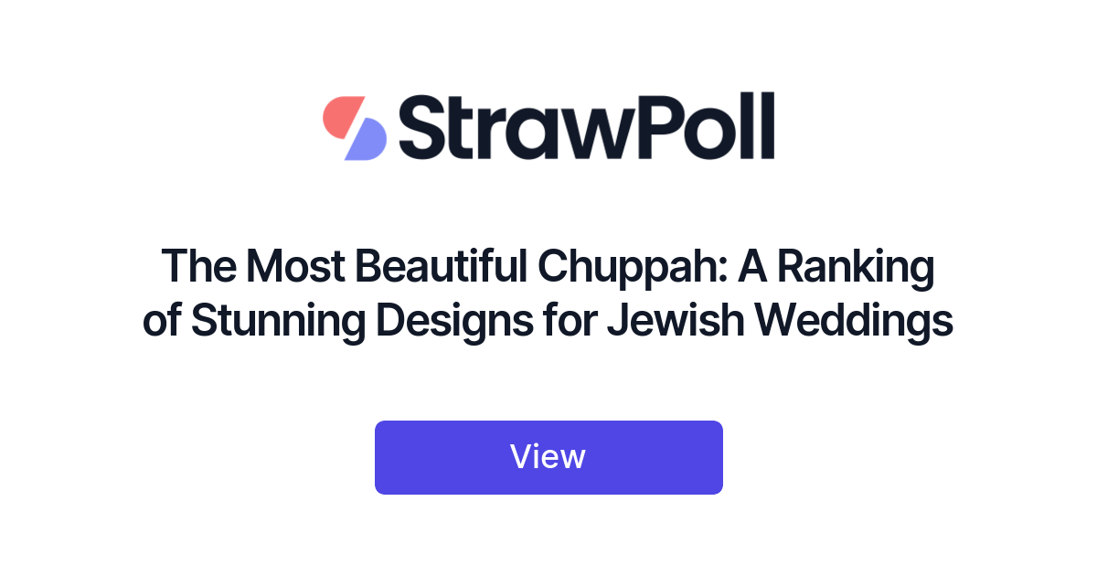 The Most Beautiful Chuppah: A Ranking of Stunning Designs for Jewish ...