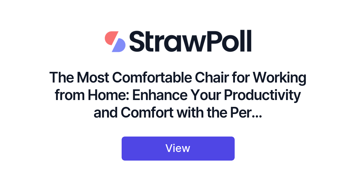 Most comfortable chair online for working from home