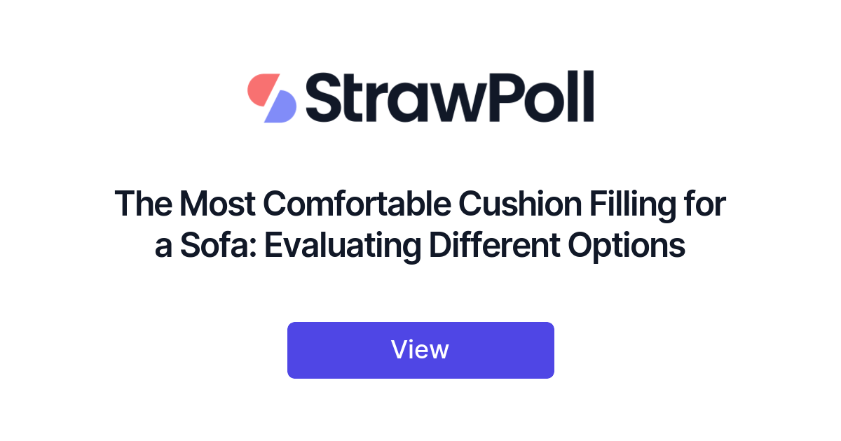 Cushion Fill Options