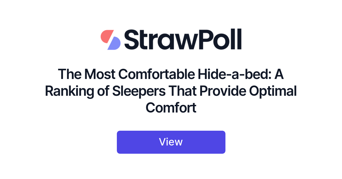 The Most Comfortable Hideabed, Ranked