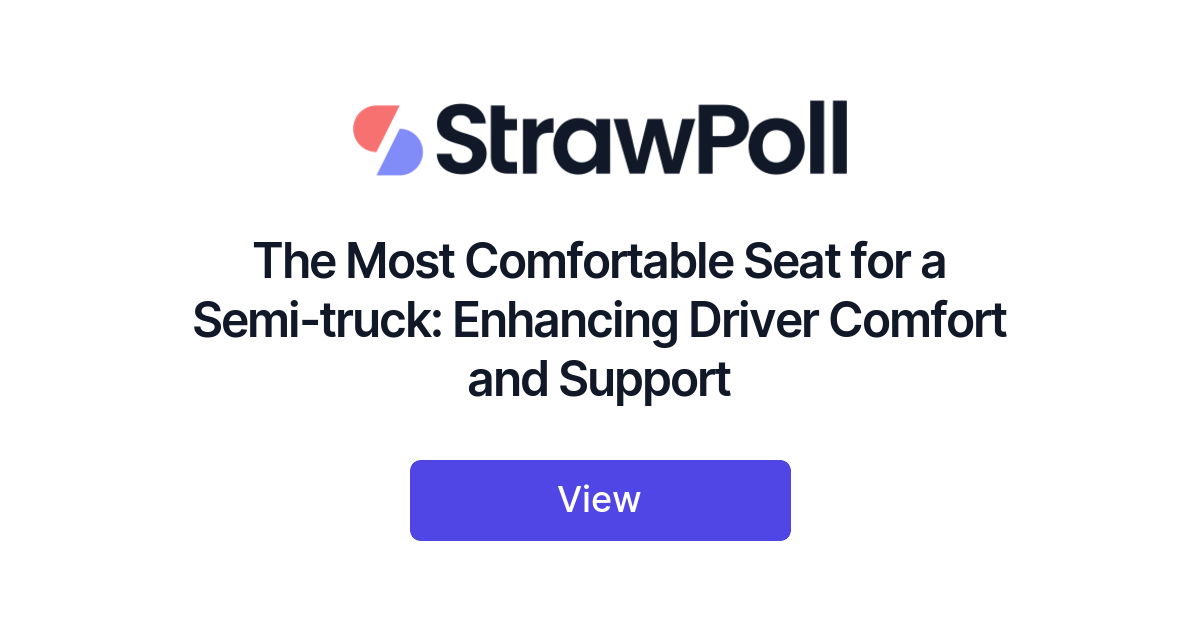 The Best Semi-Truck Seats to Sit On for Long Periods