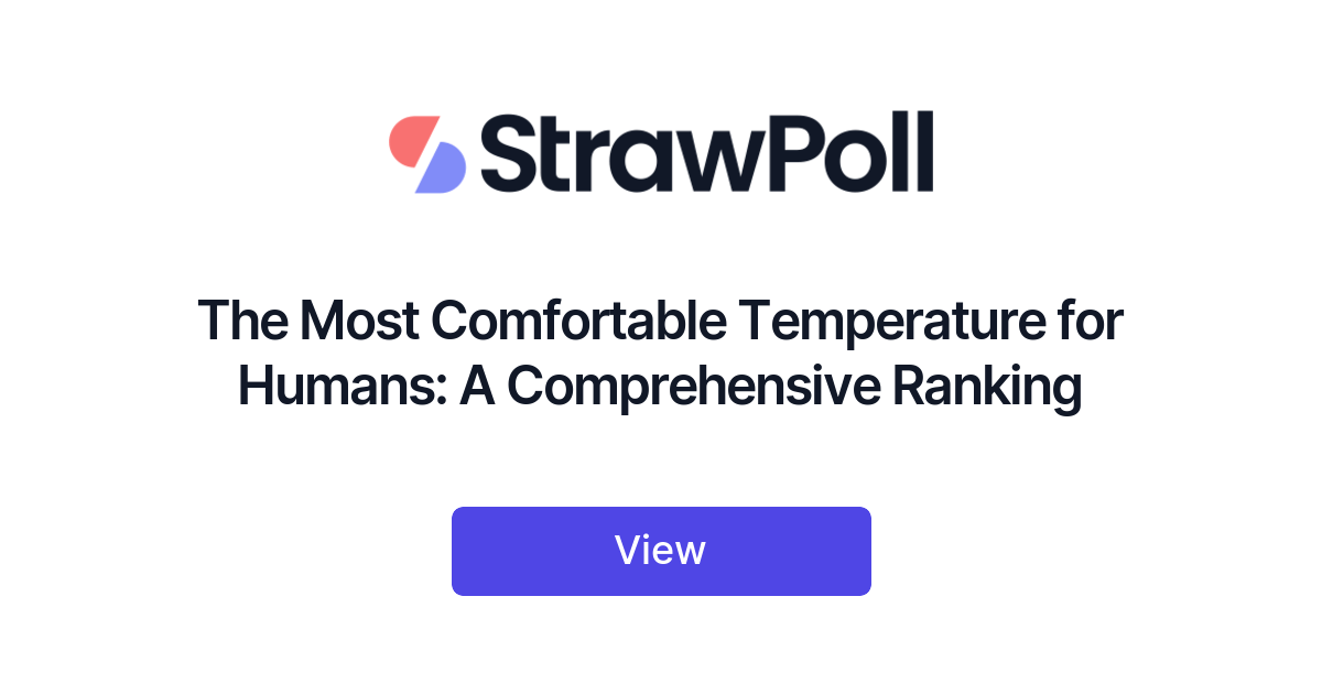 The Most Comfortable Temperature for Humans, Ranked