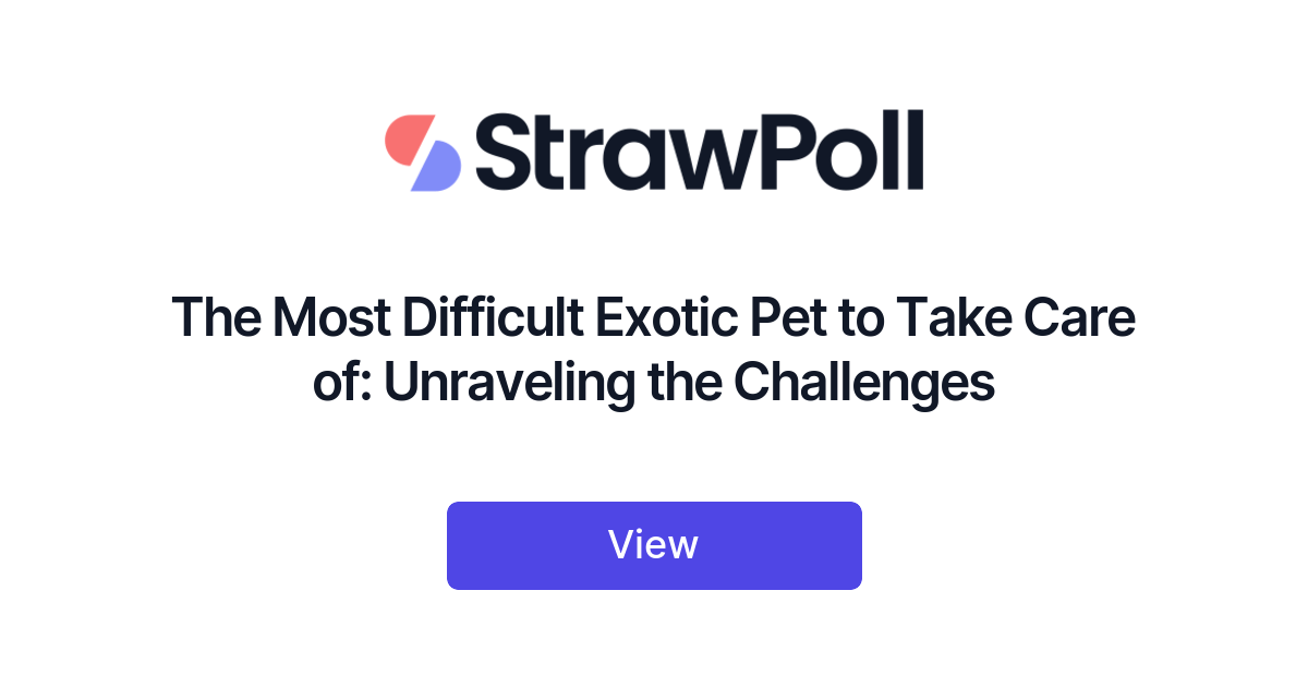 The Most Difficult Exotic Pet to Take Care of, Ranked