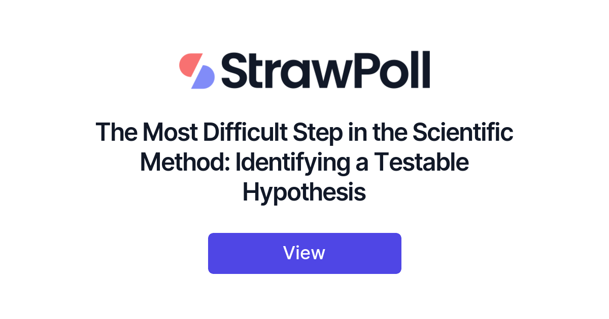 Steps of the Scientific Method