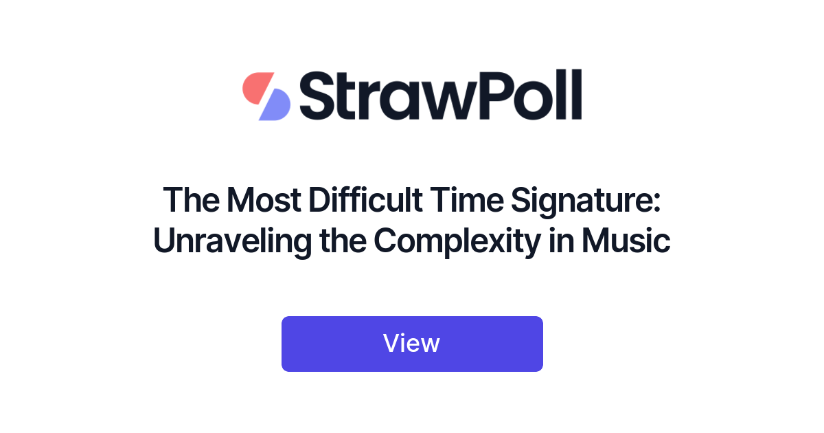 Most Difficult Time Signature