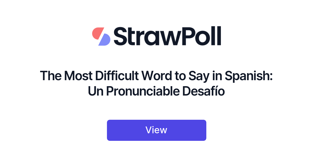 Hard Words To Say In Spanish