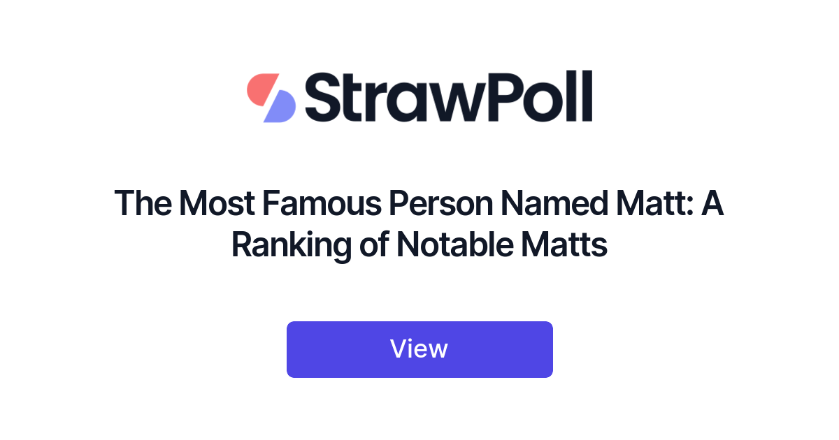 the-most-famous-person-named-matt-ranked-strawpoll