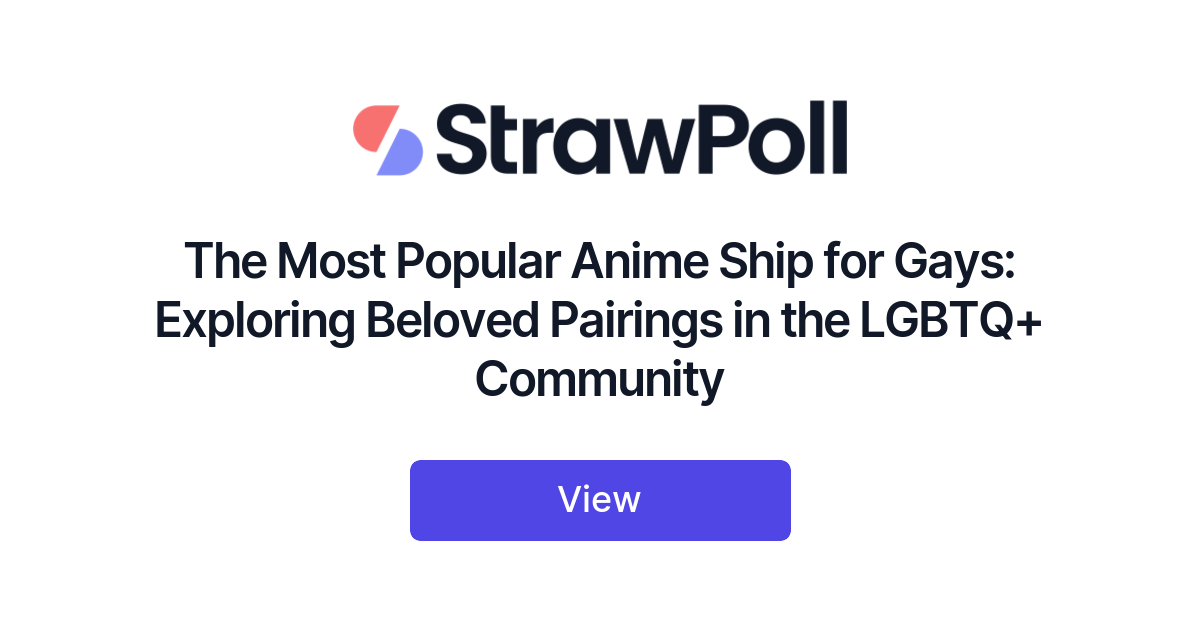 the most popular gay anime ship