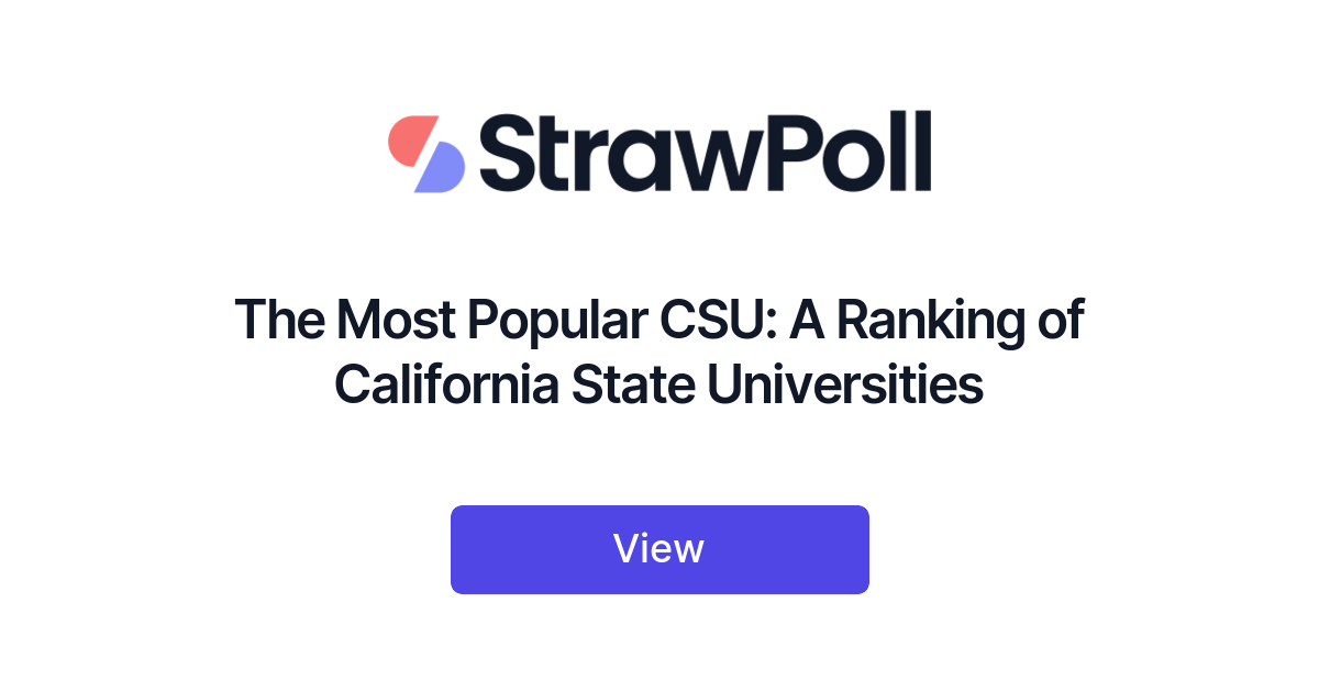 The Most Popular CSU A Ranking of California State Universities
