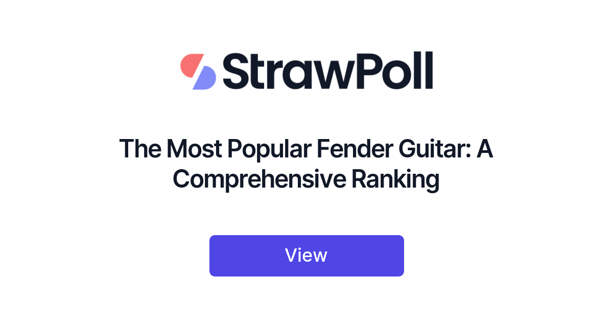 The Most Popular Fender Guitar, Ranked