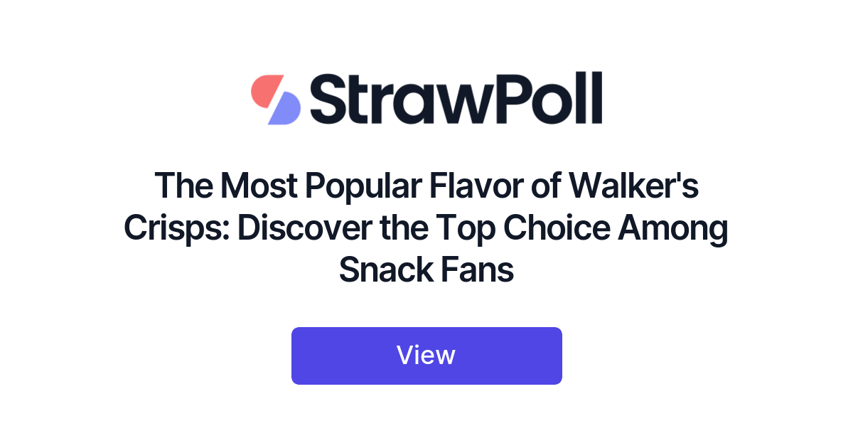 The Most Popular Flavor of Walker's Crisps, Ranked