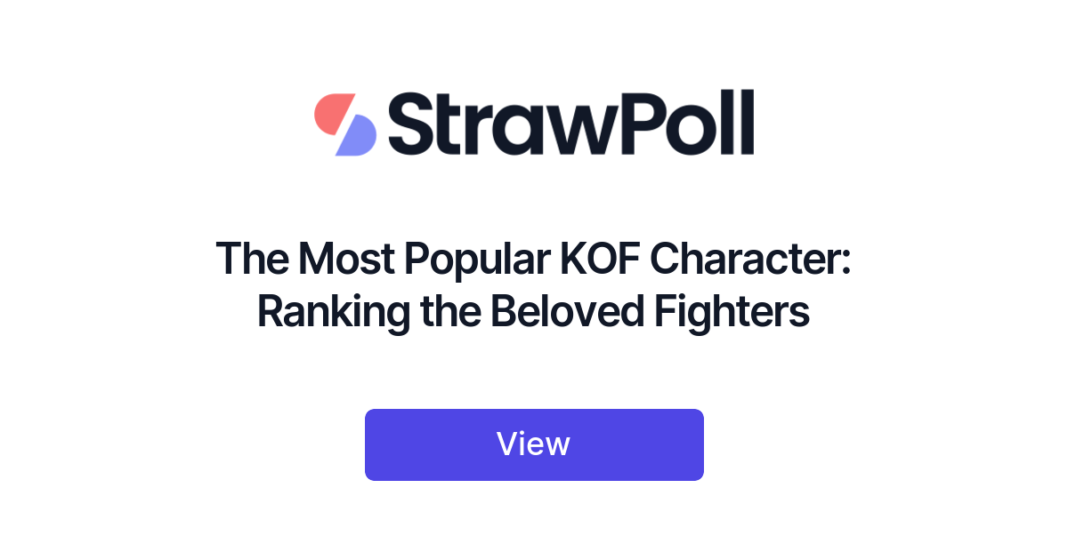 The Most Popular KOF Character, Ranked