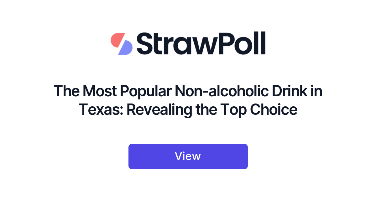 The Most Popular Nonalcoholic Drink in Texas, Ranked