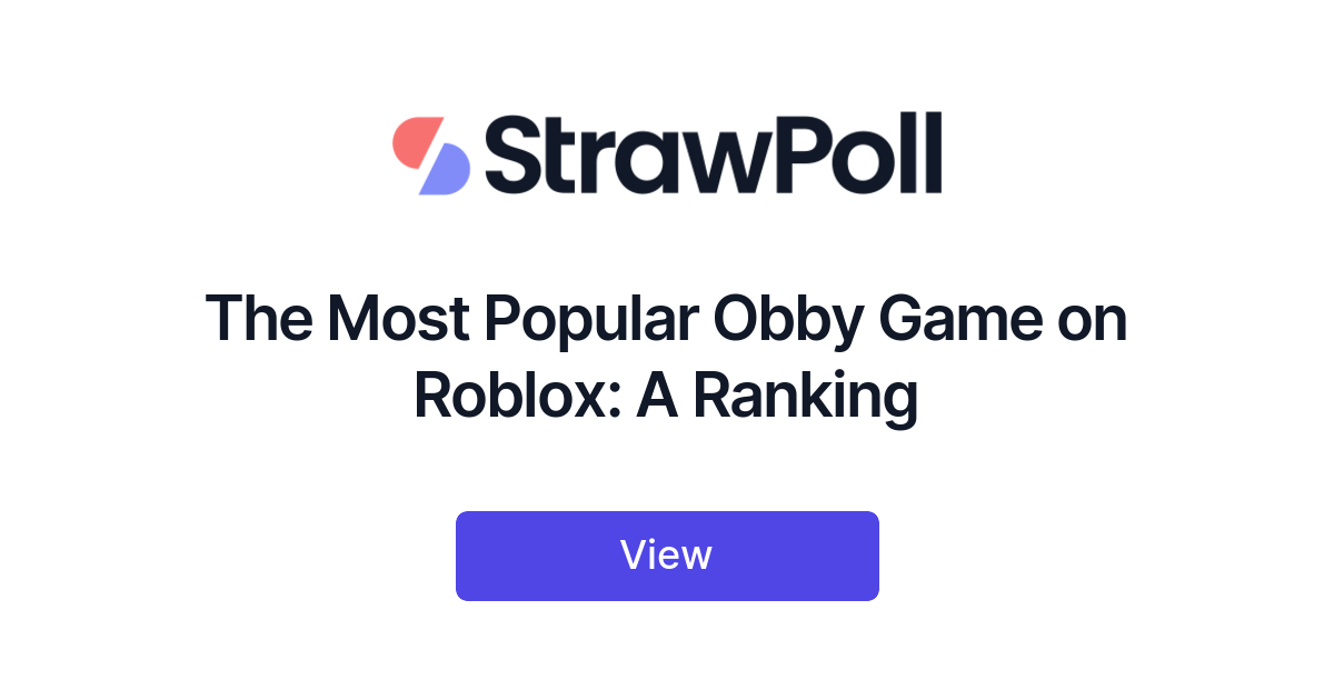 Best Obby Games In Roblox