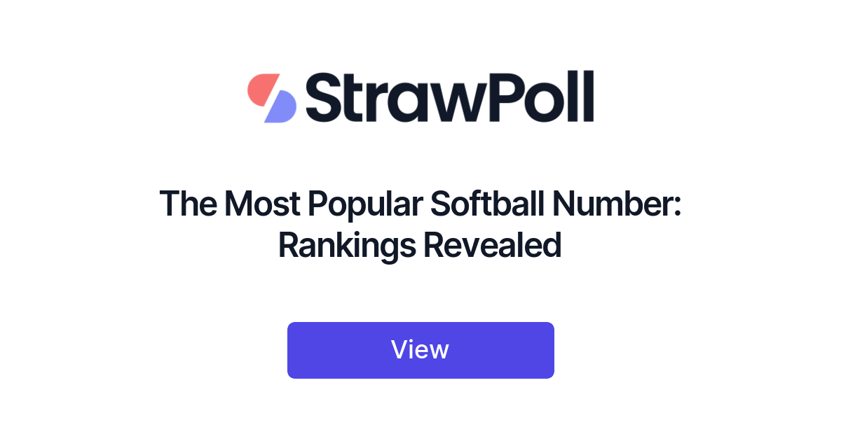 The Most Popular Softball Number, Ranked
