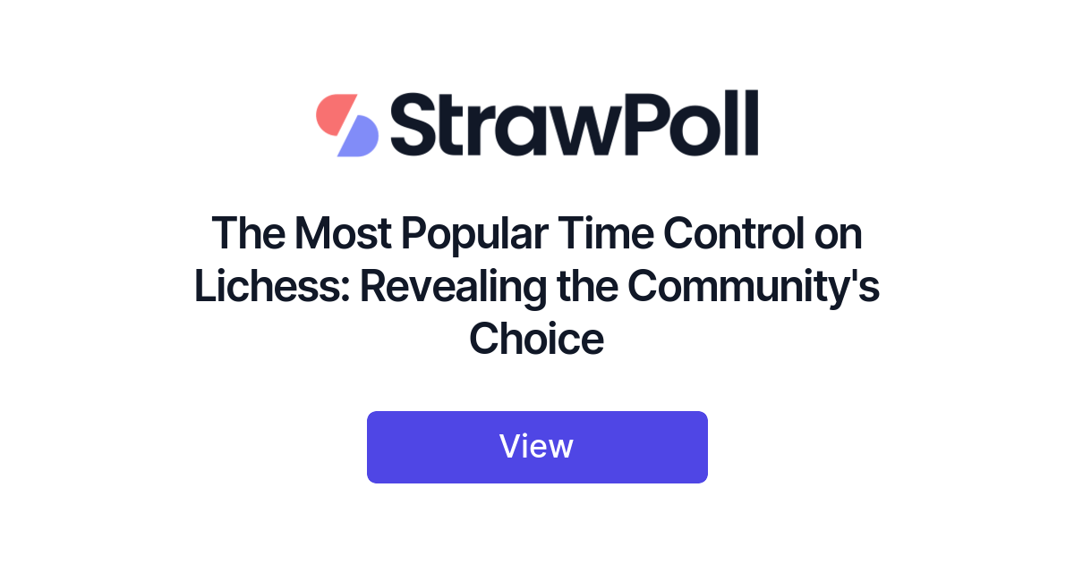 The Most Popular Chess Time Control: A Ranking of Player