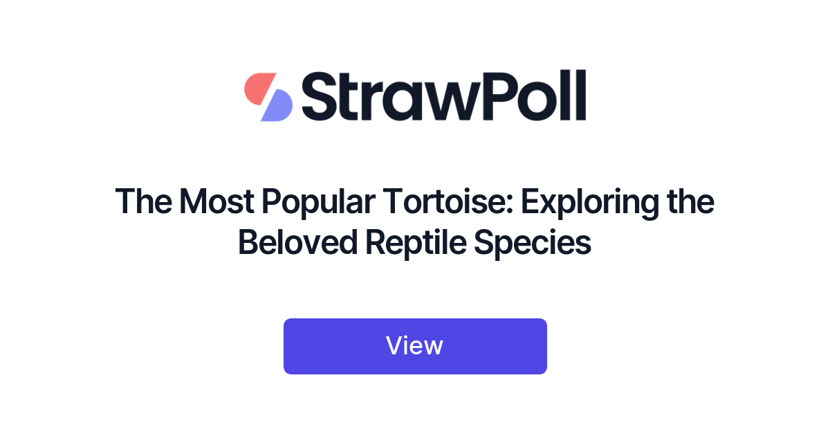 The Most Popular Tortoise: Exploring The Beloved Reptile Species 