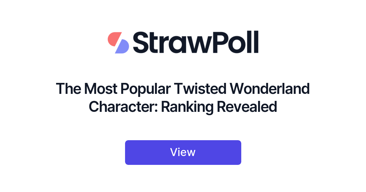 Twisted Wonderland JPN Character Ranking (source in comments) : r/ TwistedWonderland