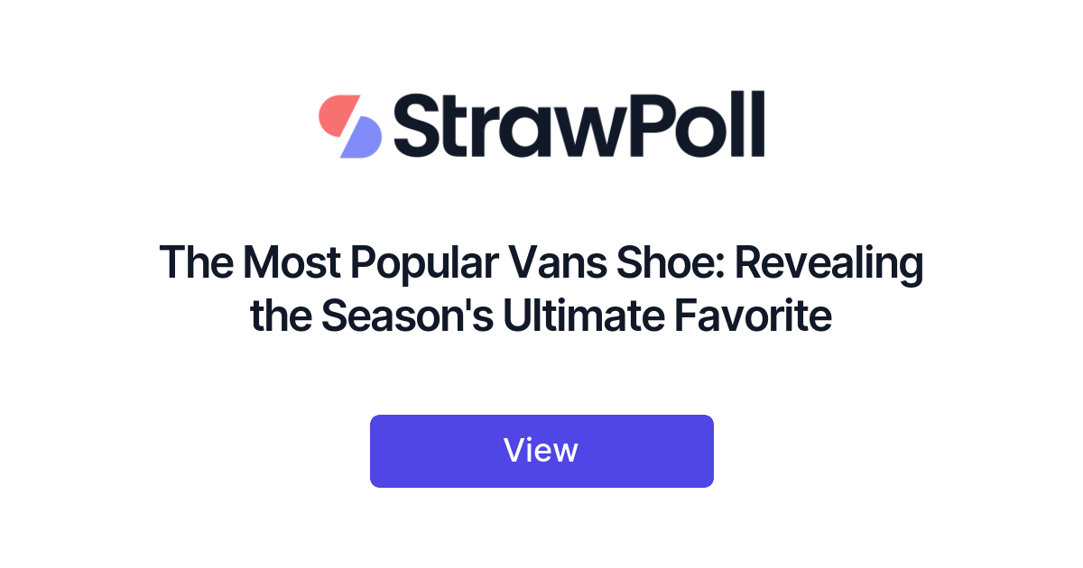 The Most Popular Vans Shoe, Ranked