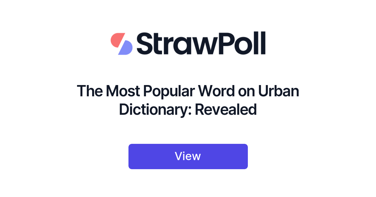 Unpopular Urban Dictionary Entries