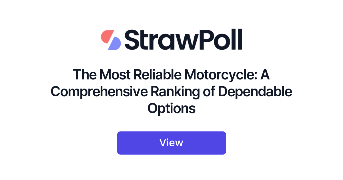 The Most Reliable Motorcycle, Ranked