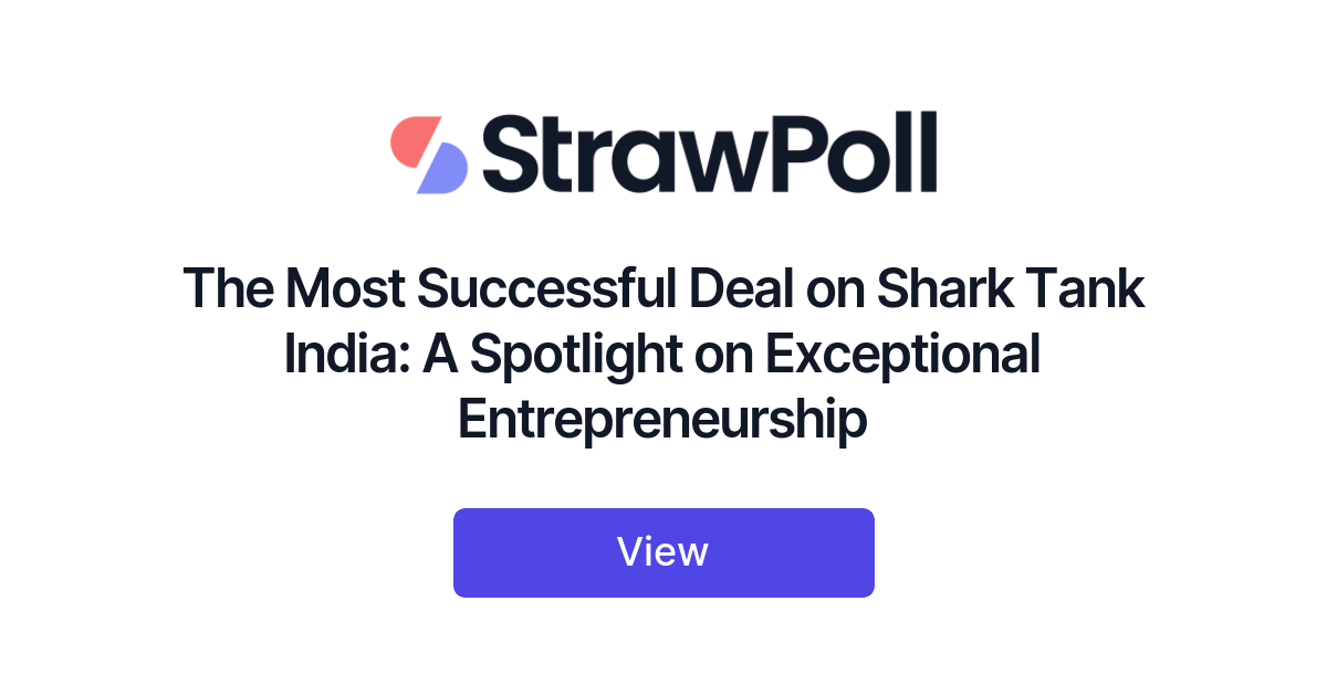 The Most Successful Deal on Shark Tank India: A Spotlight on