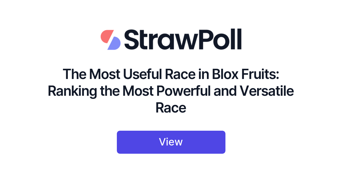 What is the best race? : r/bloxfruits