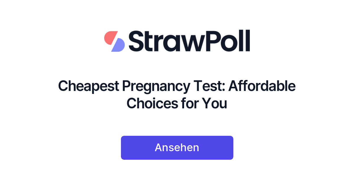 Cheapest Pregnancy Test Affordable Choices for You