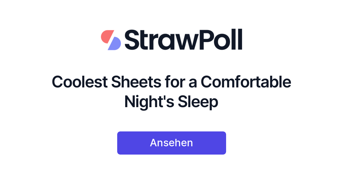 Coolest Sheets for a Comfortable Night's Sleep