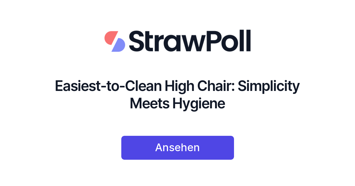 EasiesttoClean High Chair Simplicity Meets Hygiene