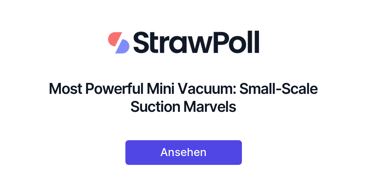 Most Powerful Mini Vacuum SmallScale Suction Marvels