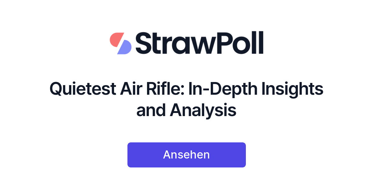 Quietest Air Rifle InDepth Insights and Analysis