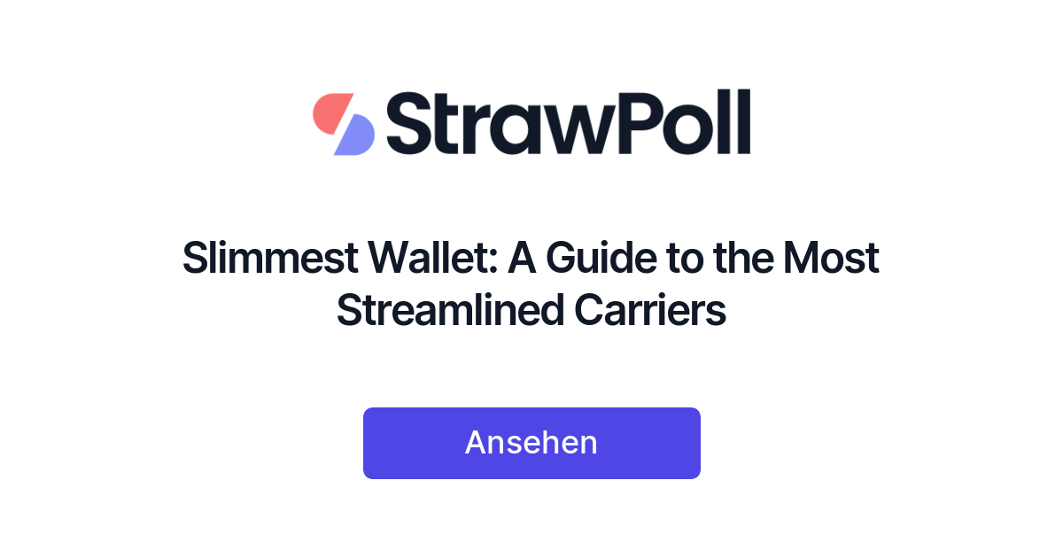 Slimmest Wallet A Guide to the Most Streamlined Carriers
