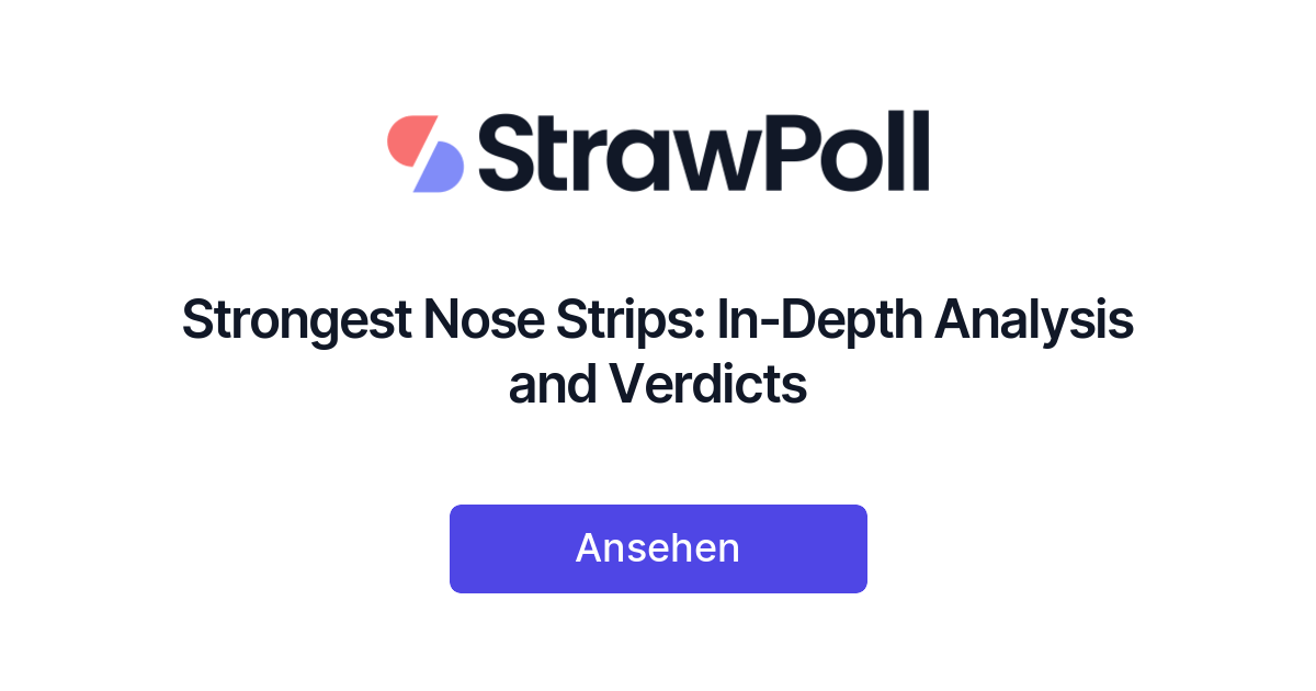 Strongest Nose Strips InDepth Analysis and Verdicts