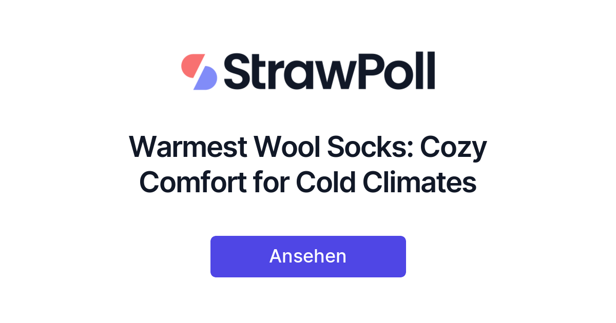 Warmest Wool Socks Cozy Comfort for Cold Climates