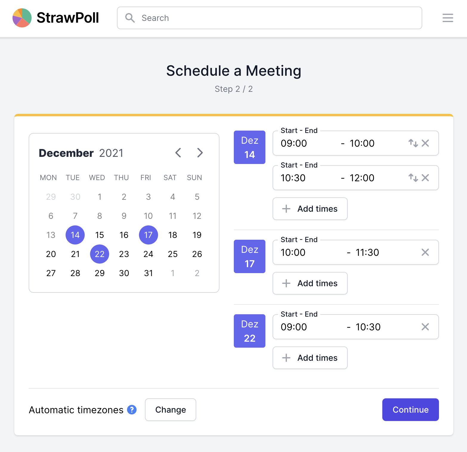 Meeting Scheduler Create a Scheduling Poll for Free StrawPoll