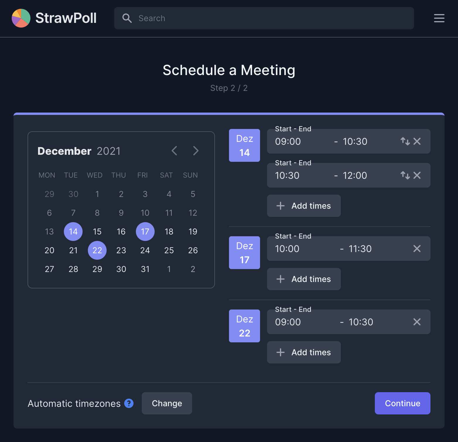 Meeting Scheduler Create a Scheduling Poll for Free StrawPoll