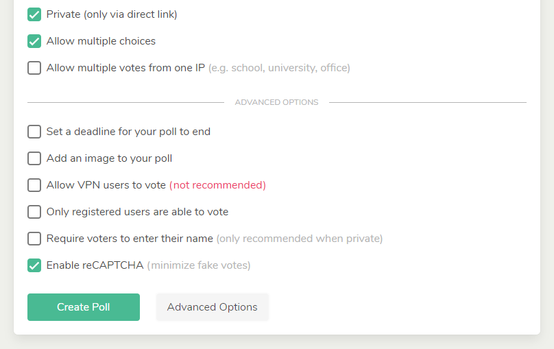 Create poll step 3