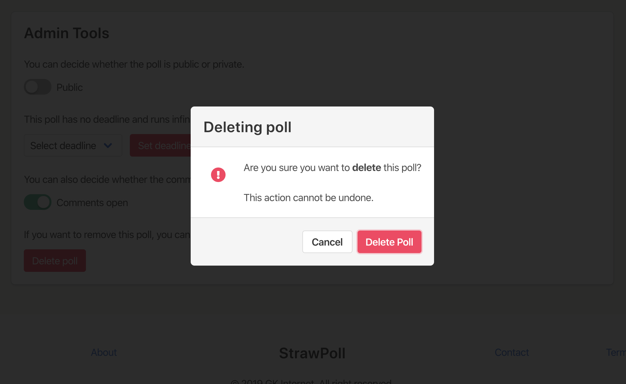 How To Delete A Poll Advanced Guide Strawpoll