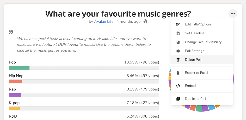 StrawPoll Delete Help Screenshot 1