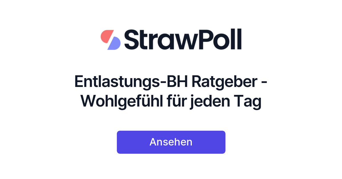 Entlastungs-BH Ratgeber & Tests - Wohlgefühl für jeden Tag - StrawPoll