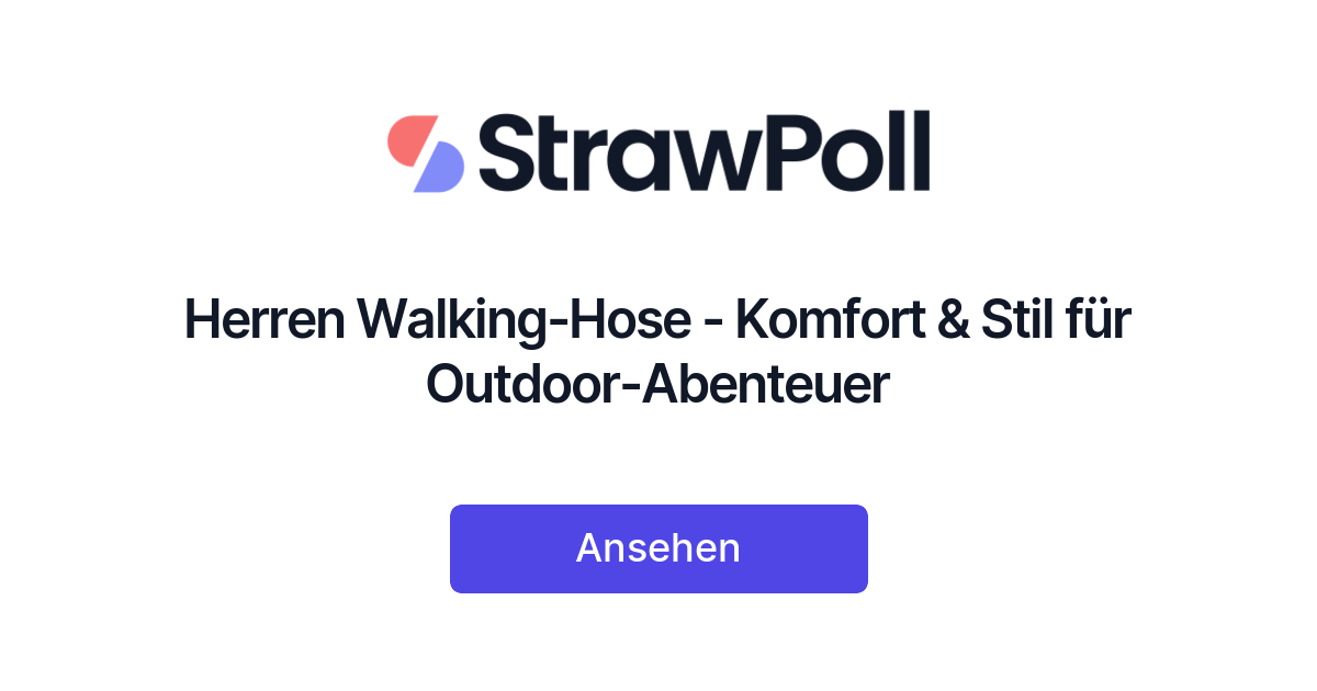 Herren Walking-Hose - Komfort & Stil für Outdoor-Abenteuer - StrawPoll