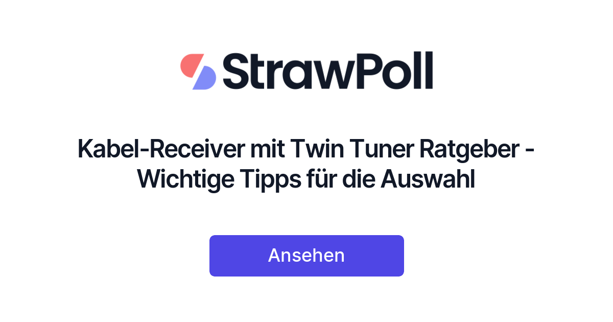 KabelReceiver mit Twin Tuner Ratgeber & Tests Wichtige Tipps für die
